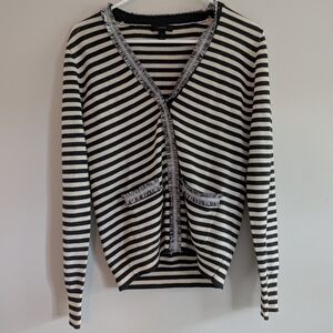 JCrew Striped Black and White Sweater